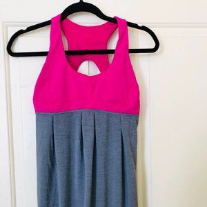 Lululemon Run Your Heart Out Tank Pink/Grey, 6